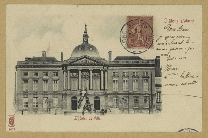 CHÂLONS-EN-CHAMPAGNE. L'Hôtel-de-Ville.
ParisK.F.1909