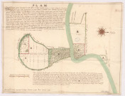 Plan figuratif de trois pièces de terre situées sur le terroir de Blanzy au lieudit Sous Voly (1744), Pierre Chollet - idem 87 H 8/33 -