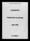 Germinon. Publications de mariage 1862-1901