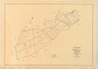 Cherville (51150). Tableau d'assemblage échelle 1/5000, plan remembré pour 1958, plan régulier (papier)
