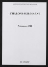 Châlons-sur-Marne. Naissances 1922