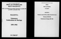 Magenta. Dizy-Magenta. Naissances, publications de mariage 1893-1902