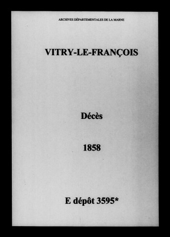 Vitry-le-François. Décès 1858