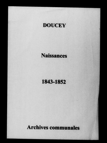 Doucey. Naissances 1843-1852