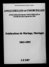 Angluzelles-et-Courcelles. Publications de mariage, mariages 1863-1892