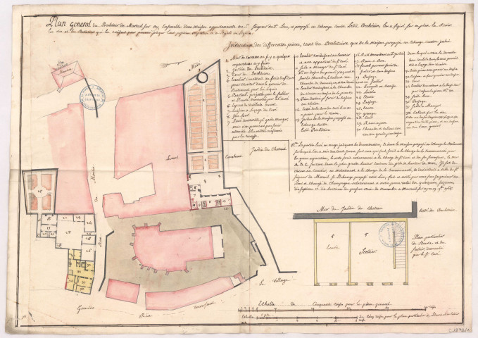 Plan général du presbytère de Mareuil sur Ay, 1765.