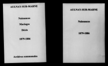 Aulnay-sur-Marne. Naissances, mariages, décès 1879-1886