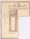 Plan de la ville de Reims, carte C, maisons chargées de cens et surcens envers la commanderie de Reims : n° 7, maison place du Marché à la laine n° 1371