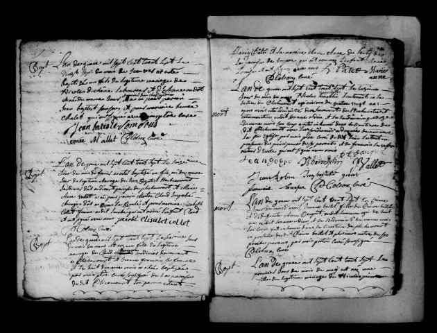 Plichancourt. Baptêmes, mariages, sépultures 1737-1791