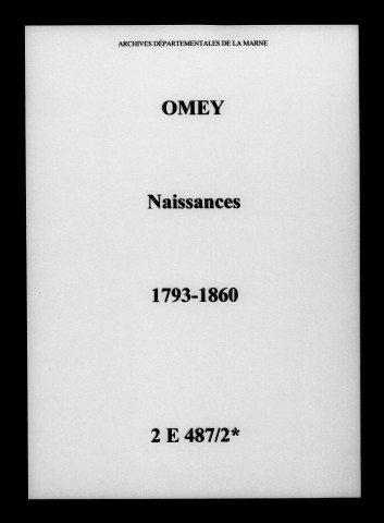 Omey. Naissances 1793-1860