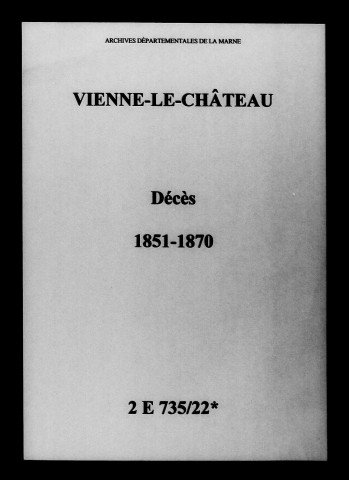 Vienne-le-Château. Décès 1851-1870