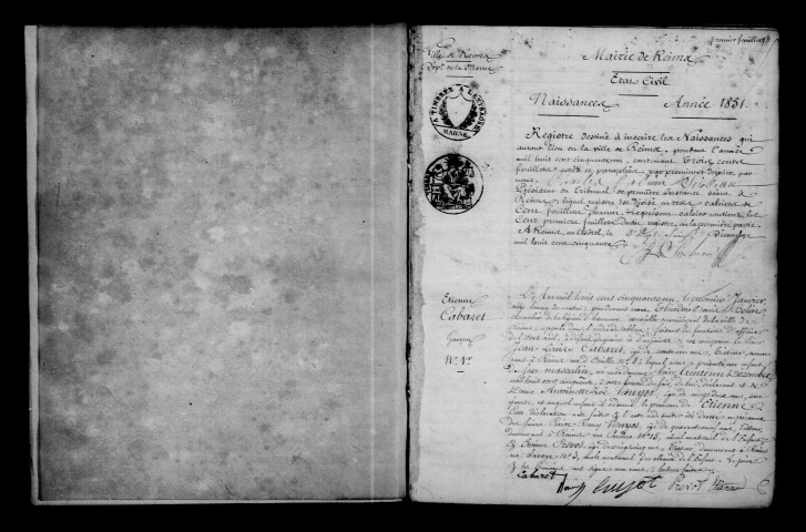 Reims. Naissances 1851