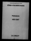 Fère-Champenoise. Naissances 1833-1847