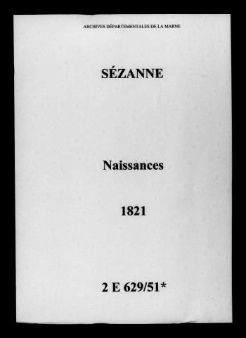Sézanne. Naissances 1821