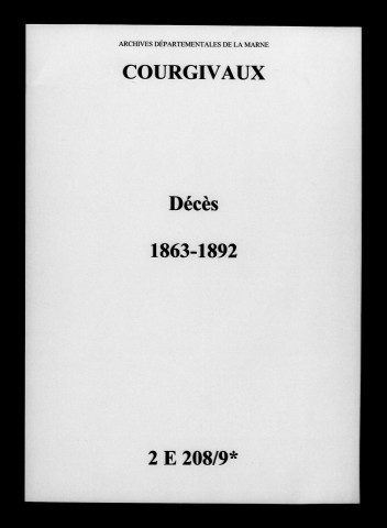 Courgivaux. Décès 1863-1892