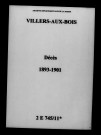 Villers-aux-Bois. Décès 1893-1901
