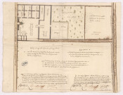 Plan de l'emplacement de la maison seigneurialle située à Saulce Champenoise (1714)