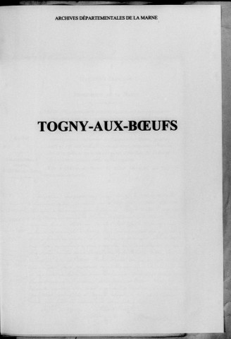 Togny-aux-Boeufs . Naissances 1882