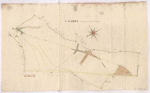 Arpentage et bornement des terres de la Grande Dixme et de la Dixme d'Ausson au terroir de Reims : carte daulson appelé le canton de Fléchambeau (1784), Crion