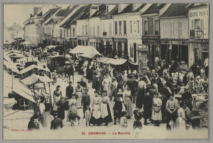 DORMANS. 22-Le marché.
Édition Hélie Ch.[vers 1913]