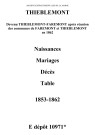 Thiéblemont. Naissances, mariages, décès et tables décennales des naissances, mariages, décès 1853-1862