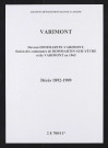 Varimont. Décès 1892-1909
