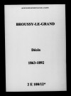 Broussy-le-Grand. Décès 1863-1892