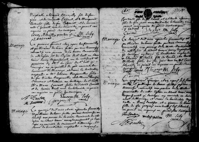 Bagneux. Baptêmes, mariages, sépultures 1683-1692