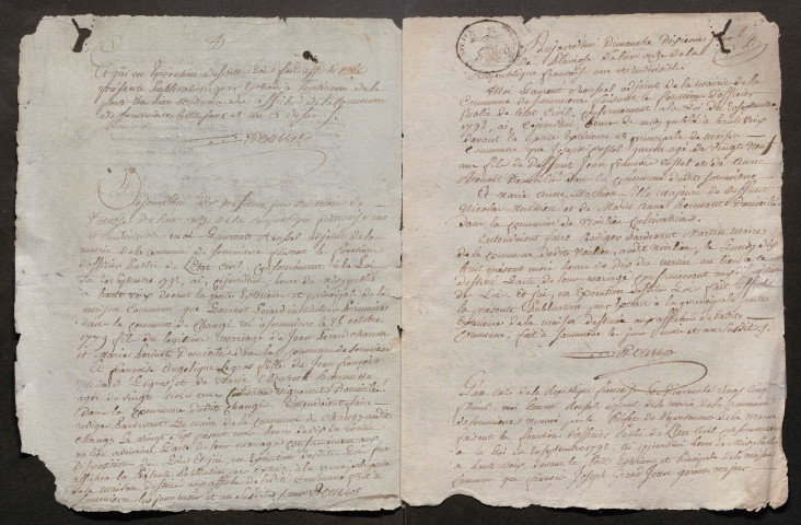 Somme-Yèvre. Publications de mariage an XI-1927