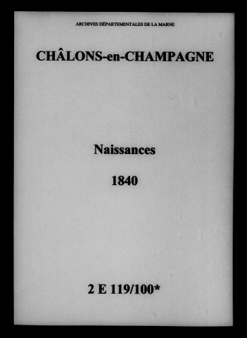Châlons-sur-Marne. Naissances 1840