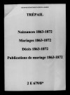 Trépail. Naissances, mariages, décès, publications de mariage 1863-1872