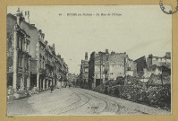 REIMS. 48. Reims en Ruines. La rue de l'Étape /B.F.
(75 - ParisCatala frères).Sans date