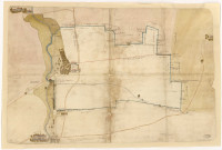 Plan des bâtiments et de la ferme de Plagnicourt, XVIe s.
