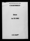 Courthiézy. Décès an XI-1862