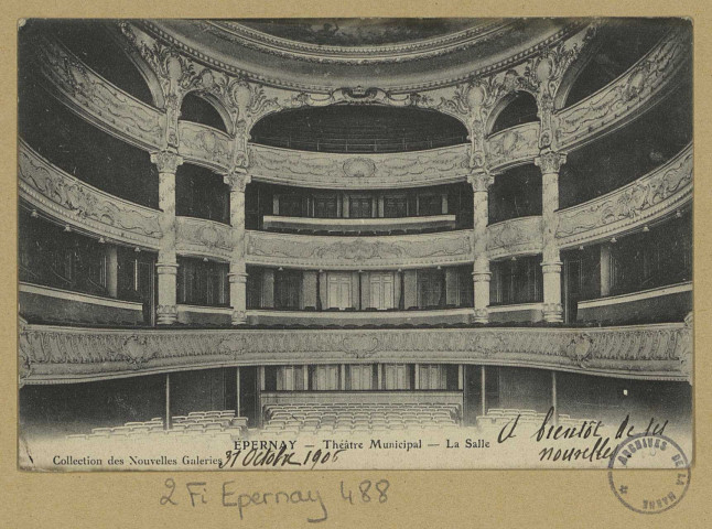 ÉPERNAY. Théâtre municipal. La salle.Collection Nouvelles Galeries, Epernay