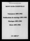 Mont-sur-Courville. Naissances, publications de mariage, mariages, décès 1893-1902