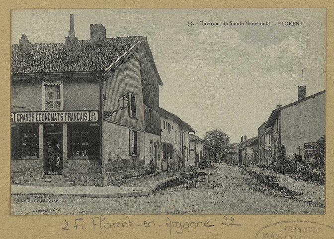 FLORENT-EN-ARGONNE. 55. Environs de Sainte-Menehould-Florent.
Vitry-le-FrançoisÉdition du Grand Bazar.[avant 1914]