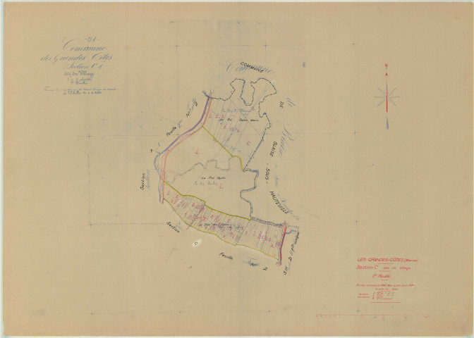 Sainte-Marie-du-Lac-Nuisement (51277). Section 277 C1 échelle 1/2000, plan mis à jour pour 1954, plan non régulier (papier)