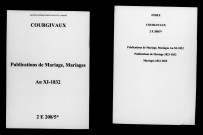 Courgivaux. Publications de mariage, mariages an XI-1832