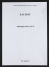 Saudoy. Mariages 1893-1929