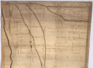 Plan concernant les propriétés de la cense de Courmelois, XVIIIè.