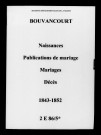 Bouvancourt. Naissances, publications de mariage, mariages, décès 1843-1852