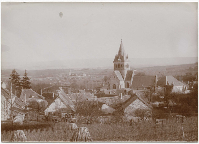 Vue de village marnais