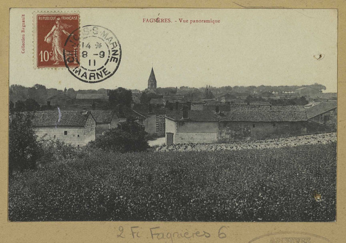 FAGNIÈRES. Vue panoramique.Collection Regnault