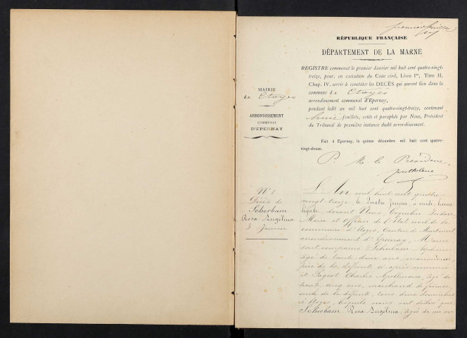 Étoges. Décès 1893-1929