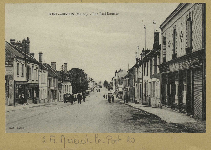 MAREUIL-LE-PORT. Port-à-Binson. Rue Paul Doumer.
Édition Hardy (2 - Château-Thierryimp. Ed. Bourgogne et Frères).[vers 1935]