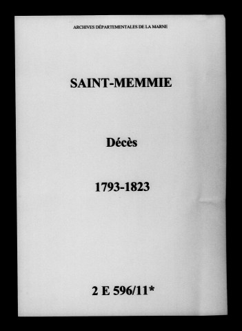 Saint-Memmie. Décès 1793-1823