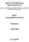 Dizy-Magenta. Naissances 1899-1909