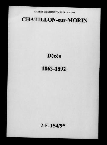 Châtillon-sur-Morin. Décès 1863-1892