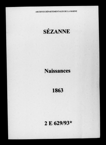 Sézanne. Naissances 1863